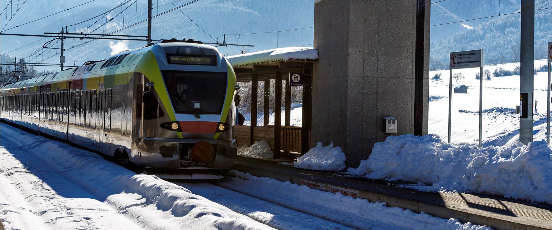 A train in winter