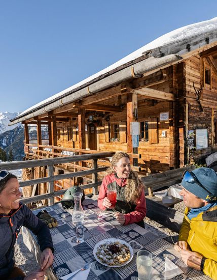Lunch at a ski hut