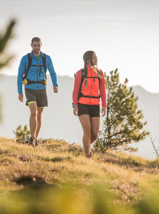 Two people on a hike