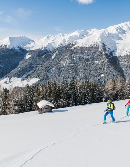 Two people on a ski tour