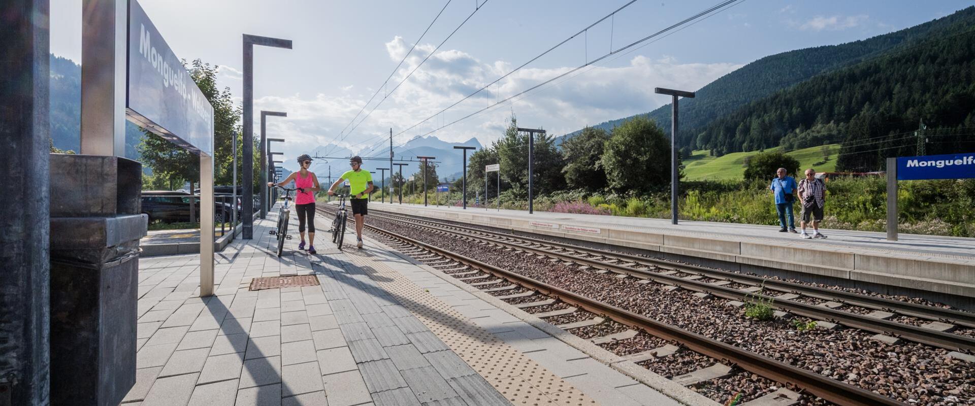 Taking the bike to the train station