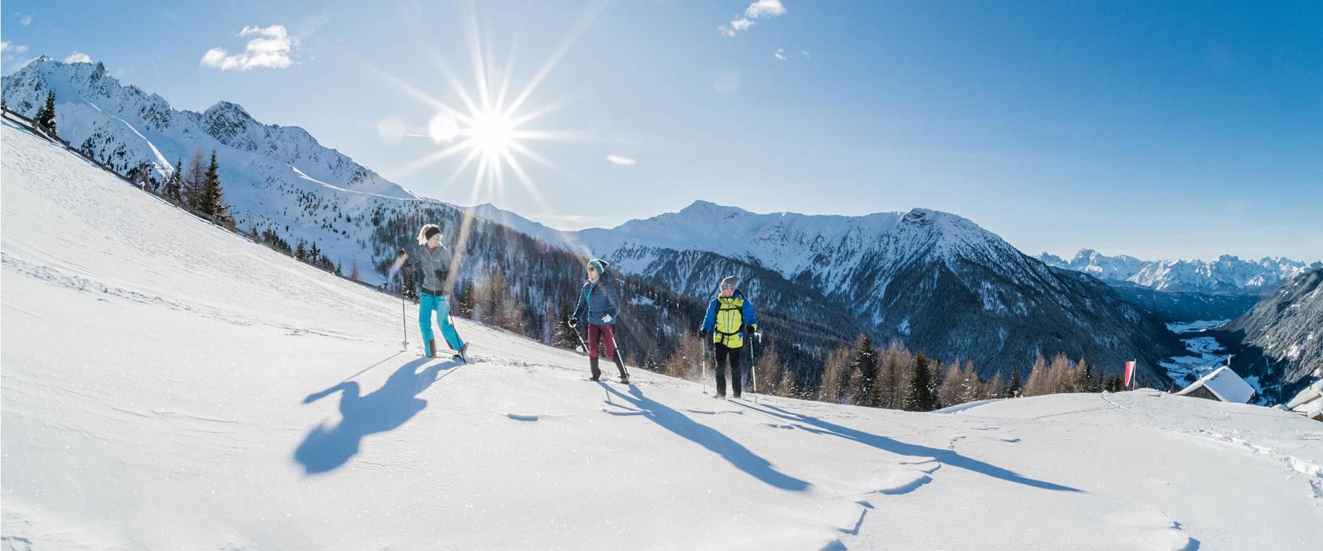 Snowshoe hiking in Val Casies/Gsiesertal Valley